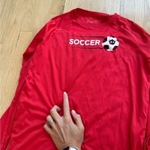 UA Red Soccer Long Sleeve Shirt
